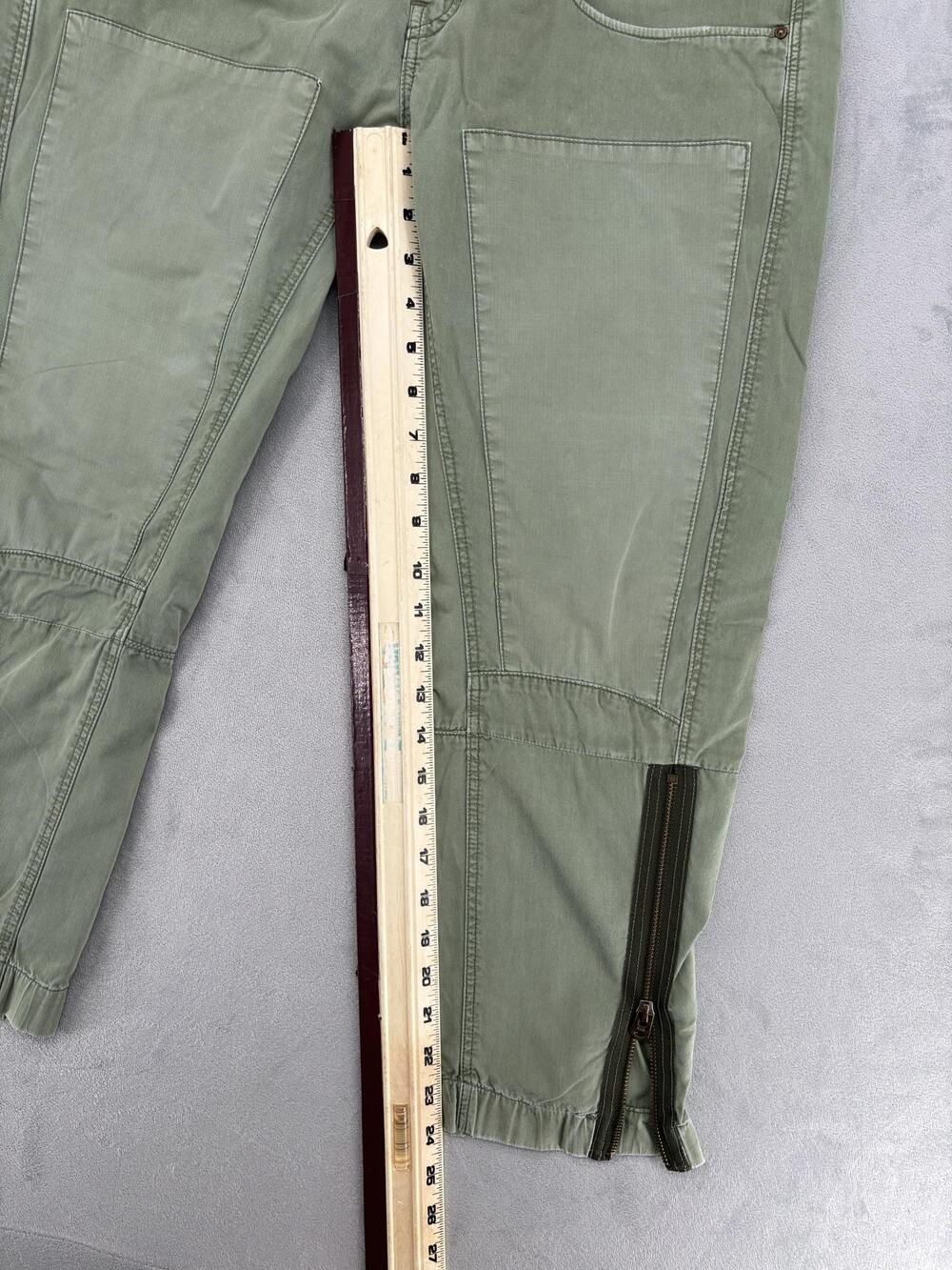 G-STAR RAW Pants Womens 26 Green Cargo Tapered Ankle Zip Cuffed Pockets y2K - Picture 9 of 12
